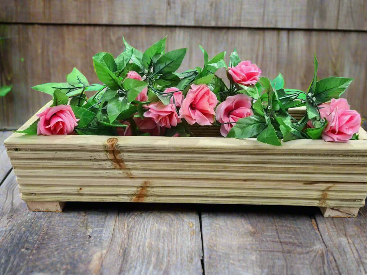 22cm Wide Wooden Decking Planters | Weather-Resistant Garden Planter UK