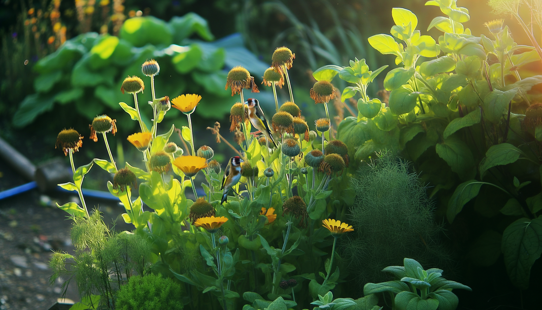 When I stopped deadheading calendula I noticed the goldfinches returned and suddenly the wild had a place too