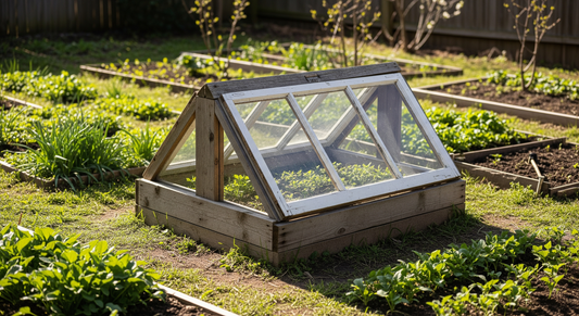 How to make a simple cold frame from salvaged wood and old panes for early sowings