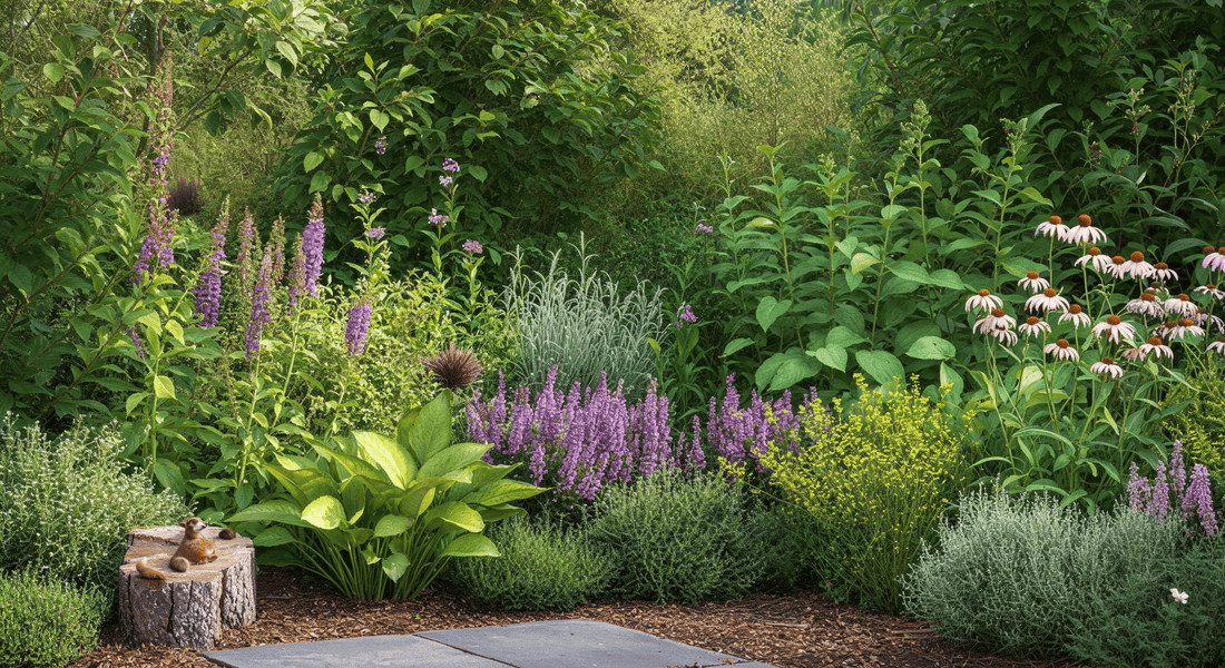How to create a low-maintenance wildlife corner using native plants and layered structure