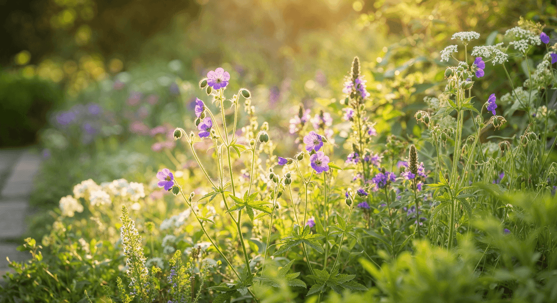 How planting meadow cranesbill along your garden edge can invite pollinators and soften hard lines
