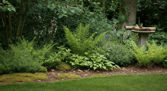 How to create a shady flower border with native plants that thrive without chemicals