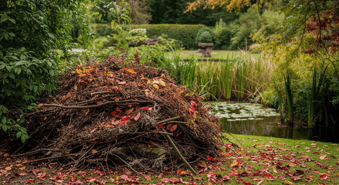How to build a habitat pile from garden prunings and fallen branches to shelter overwintering insects