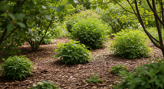 Why mulching with bark and leaf mould helps conserve water and feed the soil through summer