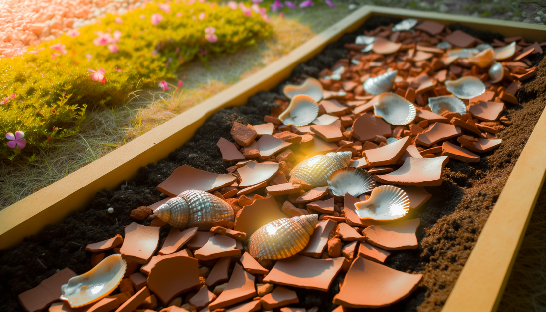 Bitcrushed Shell Crushed shells and broken pots why mulch can be beautiful useful and a ...