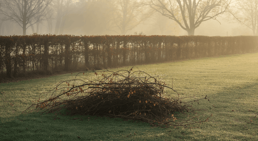 On foggy autumn mornings I find joy in the simple act of building a habitat pile from windfall twigs and hollow stems