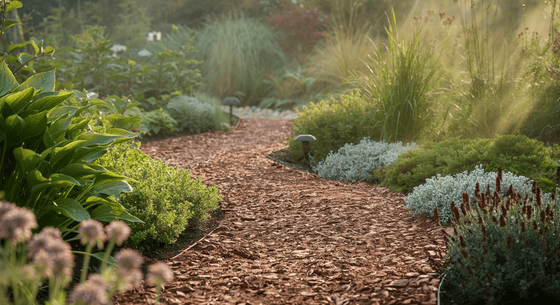When I swapped gravel paths for bark chippings I found a softer step and a richer home for beetles