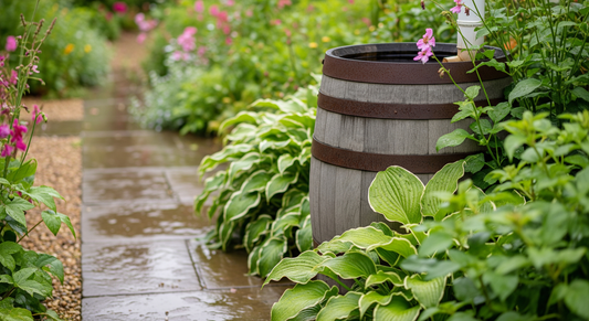 Why placing rain barrels around garden beds supports watering efficiency and reduces waste