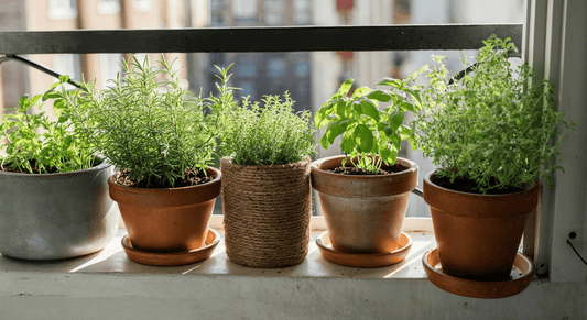How to grow herbs for everyday use in containers using no synthetic feeds or plastic pots