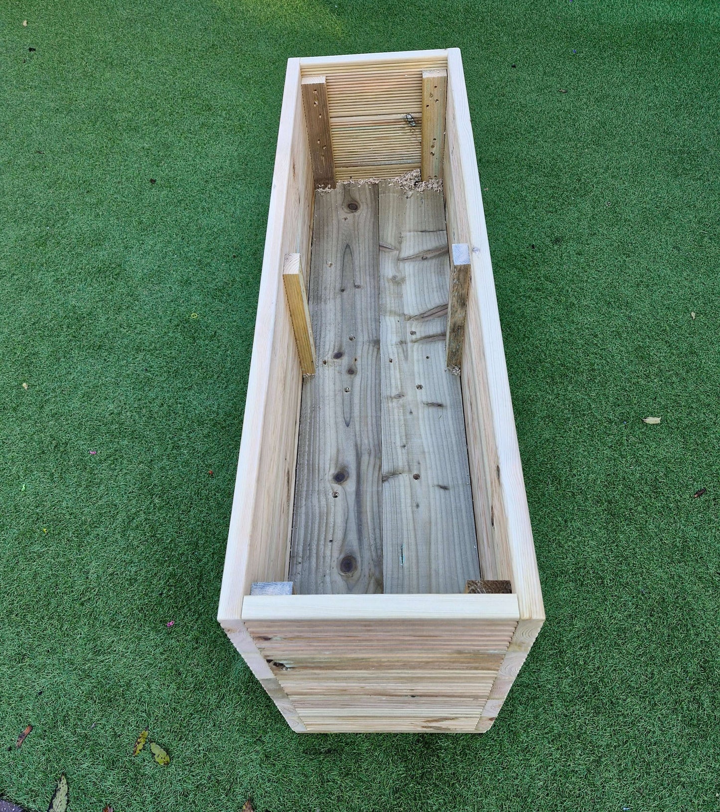 40cm Wide Wooden Garden Planter | Pressure-Treated Decking | Ready-Made