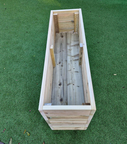 40cm Wide Wooden Garden Planter | Pressure-Treated Decking | Ready-Made