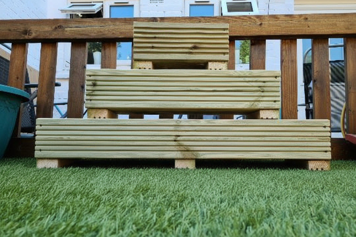 22cm Wide Wooden Decking Planters | Weather-Resistant Garden Planter UK