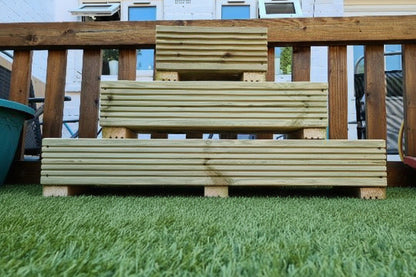 22cm Wide Wooden Decking Planters | Weather-Resistant Garden Planter UK