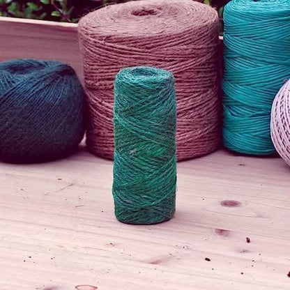 50m Heavy Duty Green Jute Garden Twine - Strong Plant Support String for Gardening
