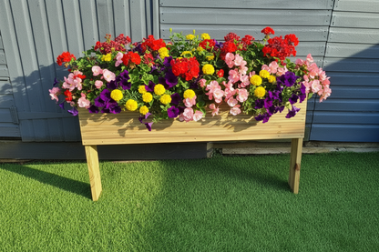 Extra Deep Raised Wooden Decking Planter - 60cm High Pressure Treated Garden Planter Box