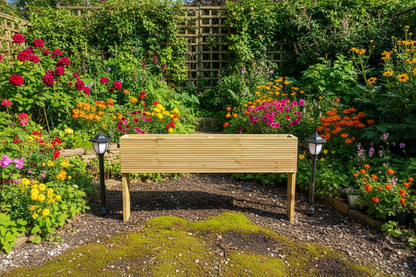 Extra Deep Raised Wooden Decking Planter - 60cm High Pressure Treated Garden Planter Box
