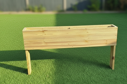 Extra Deep Raised Wooden Decking Planter - 60cm High Pressure Treated Garden Planter Box