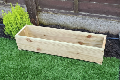 Rustic Wooden Garden Planters 20cm - Handmade Raised Beds for Outdoor Decor