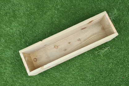 Rustic Wooden Garden Planters 20cm - Handmade Raised Beds for Outdoor Decor