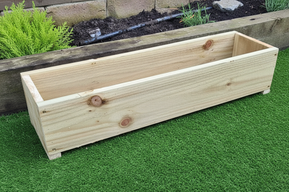 Rustic Wooden Garden Planters 20cm - Handmade Raised Beds for Outdoor Decor