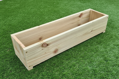 Rustic Wooden Garden Planters 20cm - Handmade Raised Beds for Outdoor Decor