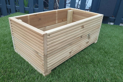 40cm Wide Wooden Garden Planter | Pressure-Treated Decking | Ready-Made