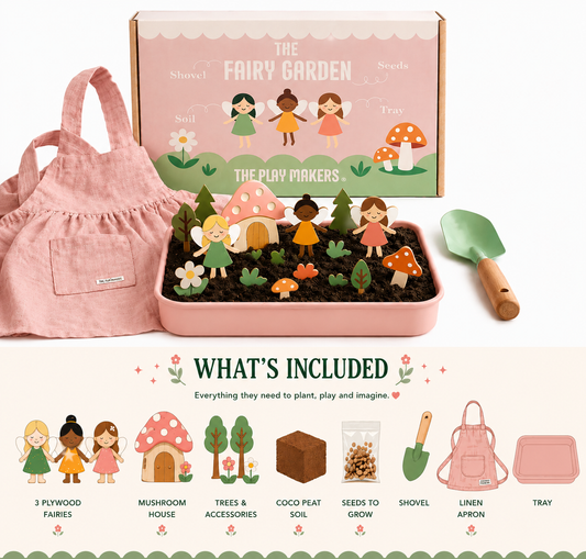 Fairy Gardening Kit for Kids - Complete Sensory Play Set with Real Seeds, Soil & Accessories | The Playmakers Co
