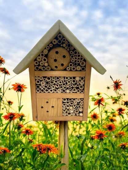 Pollinator Palace Bee Hotel - Sustainable British Made Bee House for Gardens