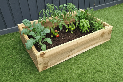 6x1 Timber Raised Planter Bed - Wooden Garden Box, 3 Height Options