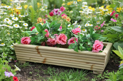 22cm Wide Wooden Decking Planters | Weather-Resistant Garden Planter UK